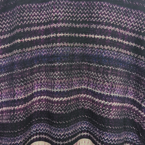 Lucky Lotus Racerback Tank Top XL Purple Black Cream Geometric BOHO High Low - Picture 2 of 6